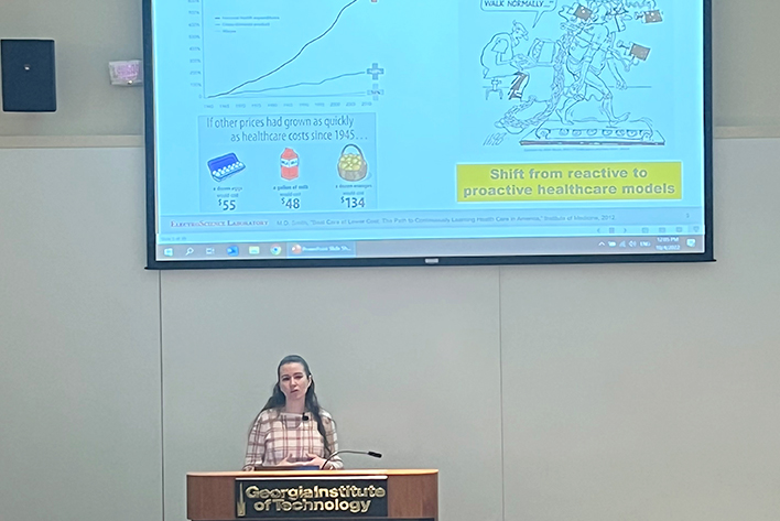 Asimina Kiourti giving a lecture at Georgia Tech