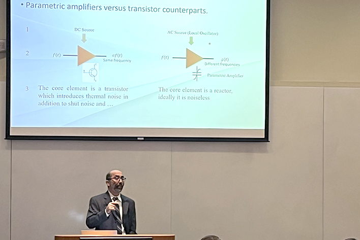 Majid Manteghi giving a lecture at Georgia Tech