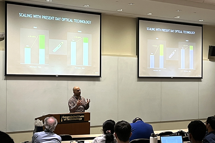 Ashkan Seyedi giving a lecture at Georgia Tech